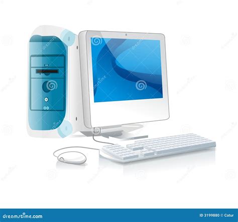 white desktop pc stock photo image