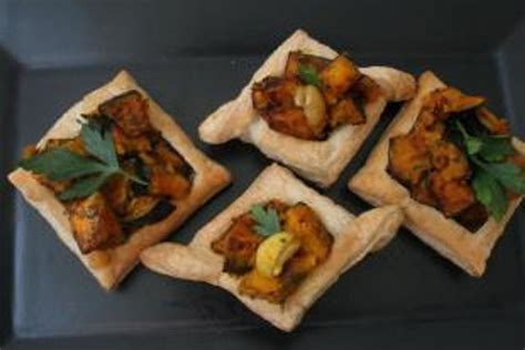 Butternut Squash Chestnut And Herb Filled Puff Pastry Hors D Oeuvres