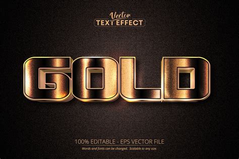 artstation gold text effect editable shiny golden color text style