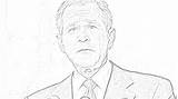 Coloring Pages January Presidents Bush George Filminspector 2001 2009 sketch template