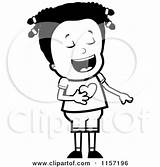 Clipart Girl Pointing Laughing Cartoon Thoman Cory Outlined Coloring Vector sketch template