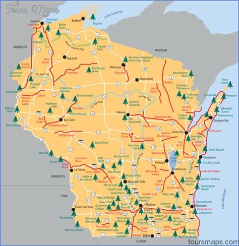 north country trail map wisconsin toursmapscom