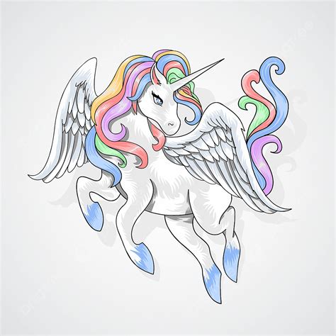 unicorn rainbow vector hd png images unicorn full color rainbow