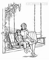 Swing Porch Illustration sketch template