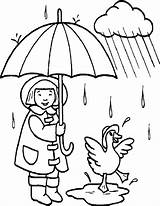Deszcz Kolorowanki Dzieci Rainy Raining Template sketch template