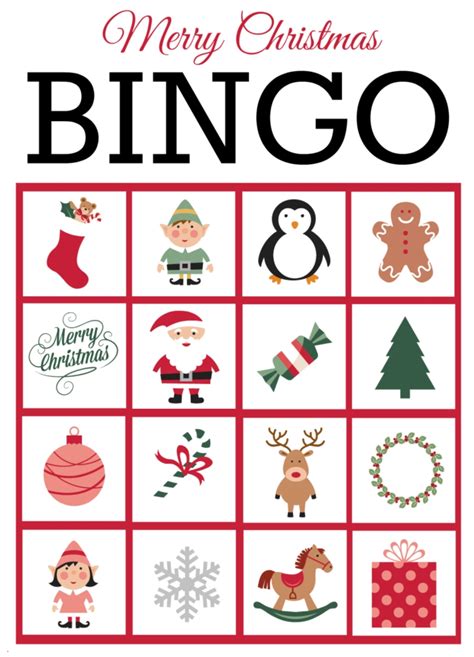 christmas bingo card     printables printablee