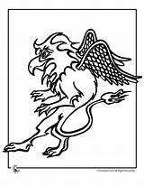 Griffin Greek Coloring sketch template