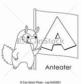 Anteater sketch template