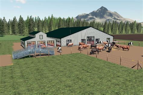 fs mods large american  barn placeable