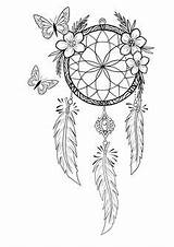 Dream Catcher Coloring Pages Drawing Dreamcatcher Tattoo Adults Mandala Adult Designs Printable Tattoos Drawings Paintingvalley Geometric Embroidery Book sketch template