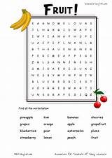 Fruit Wordsearch sketch template