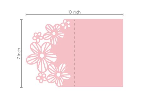 greeting card  flowers svg cut file