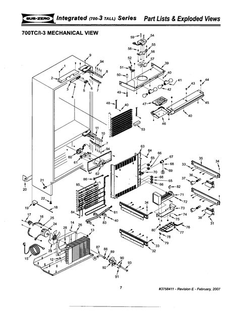 refrigerator parts diagram