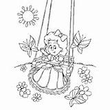 Swing Summertime Coloring Pages Butterfly Surfnetkids sketch template