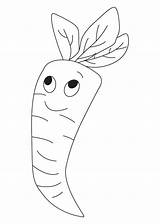 Carrot Coloring Cartoon Pages Vegetable Kids Outline Carrots Happy Choose Board Bestcoloringpagesforkids Popular sketch template