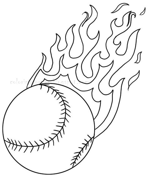 great pics coloring pages  softball softballl coloring page