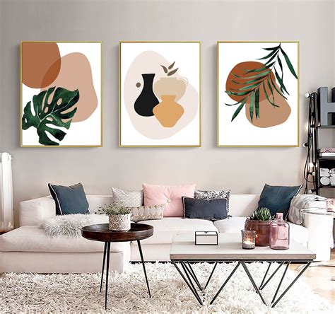 home living prints mid century style wall art abstract downloadable