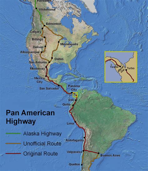 map   worlds longest highway   ultimate road trip