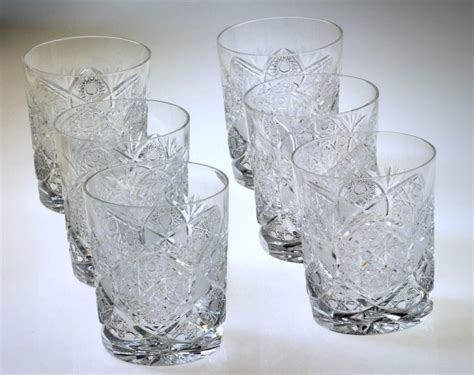 24 pieces crystal drinking set by moser czech republic