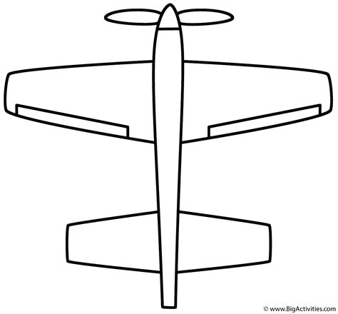 simple airplane coloring page military