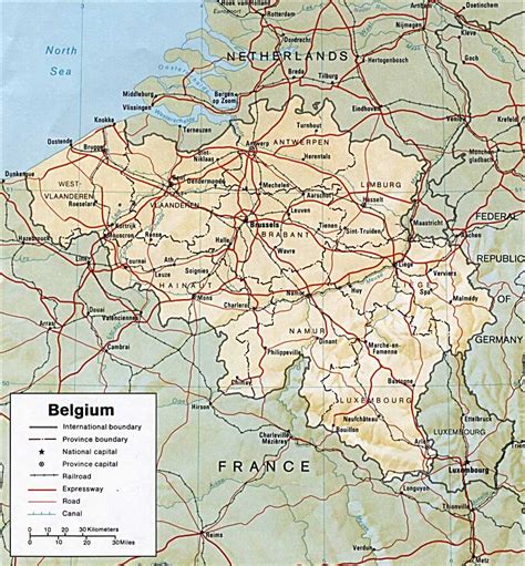 kaart van belgie  hoge resolutie voor  belgie kaart