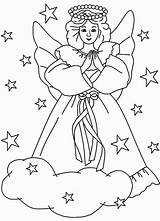 Angel Coloring Pages Christmas Angels Gabriel Snow Printable Kids Library Color Getcolorings Popular Print sketch template