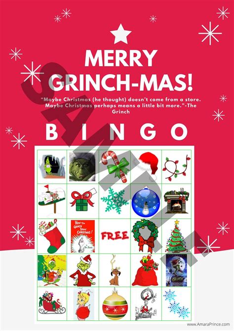 grinch bingo printable etsy