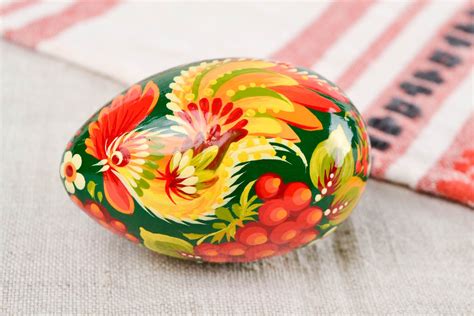 buy beautiful handmade easter egg painted wooden egg home design