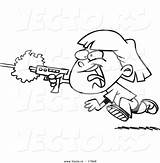 Laser Cartoon Coloring Girl Tag Gun Shooting Playing Vector Outlined 1024 1kb Leishman Ron sketch template