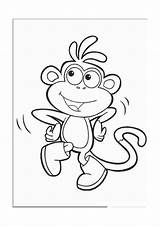 Coloring Pages Dora Explorer Monkey Swiper Printable Animal sketch template