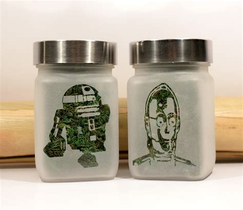 Star Wars T Set Of 2 Stash Jars 420 Weed Jars R2d2 And Etsy