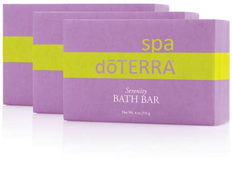 doterra spa serenity bath bar pack blue dot oils doterra