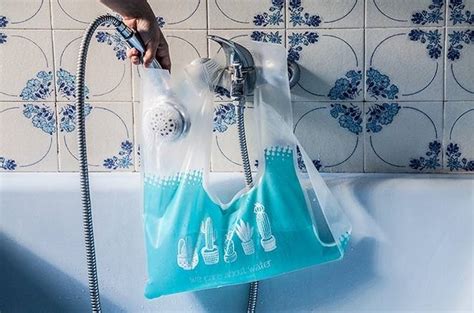 waterdrop tote captures shower and bath warmup water for reuse treehugger