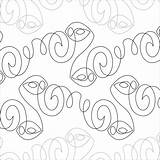 Bandits Flip Swirly Quilting Pantograph sketch template
