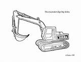 Excavator Shovel Bulldozer Mecanic Coloringtop Digger sketch template