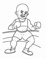 Punch Coloring Boxing Throw Pages Kids sketch template