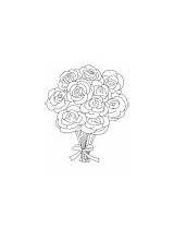 Rose Coloring Bouquet sketch template