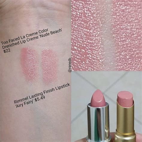rimmel airy fairy lipstick dupe for too faced la creme nude beach dupes pinterest rimmel