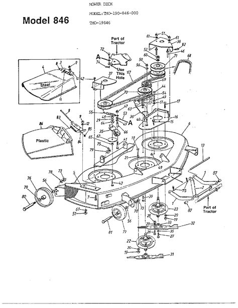 mtd mower deck parts model  sears partsdirect