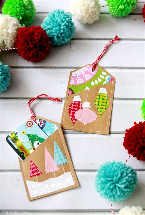 colorful stitched gift card holders