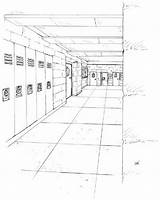 Coloring Pages Template Float Sink Sketch Hallway School Colouring sketch template