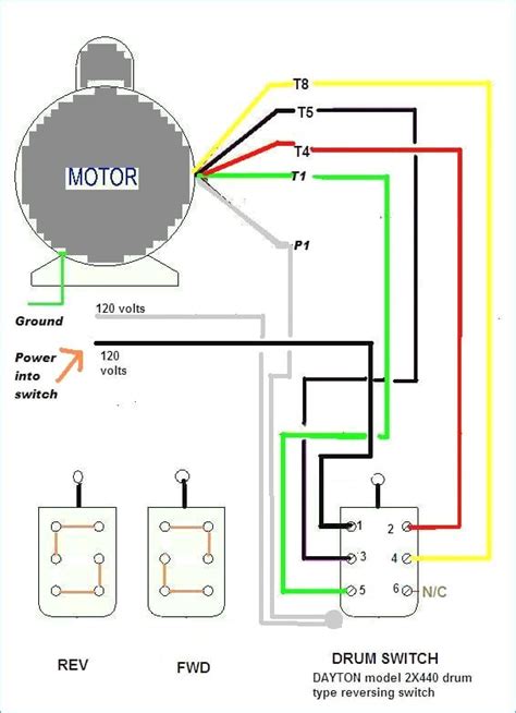 single phase reversible motor wiring diagram