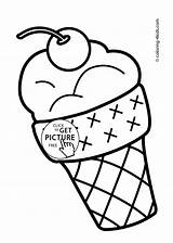 Coloring Summer Pages Preschool Seasons Kids Popular Ice Cream sketch template