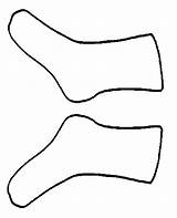 Socks Template Coloring Sock Outline Colouring Pages Clipart Printable Cliparts Templates Aid Band Pair Chef Hat Dinosaur Footprint Clip Gif sketch template