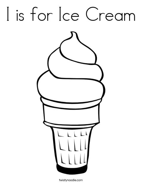 ice cream coloring page twisty noodle