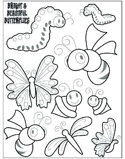 bugs coloring pages preschool  getdrawings