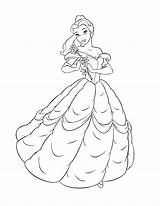 Belle Disney Coloring Princess Pages Drawing Printable Beauty Simple Kids Beast Colouring Line Print Drawings Easy Walt Bella Bestcoloringpagesforkids Color sketch template