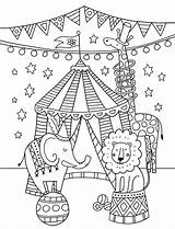 Circus Coloring Pages Printable Theme Carnival Crafts Kids Sheets Print Preschool Colouring Color Showman Greatest Themes Activities Easy Sheet Animal sketch template