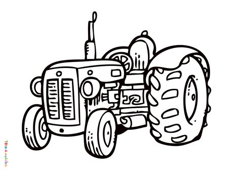 coloriage tracteur  imprimer sexiz pix
