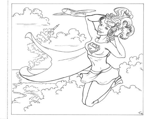 coloring book supergirl  trousilinka  deviantart